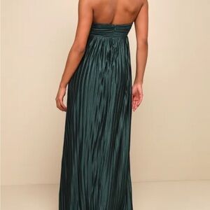 Lulu's Dark Green Backless Maxi Dress
